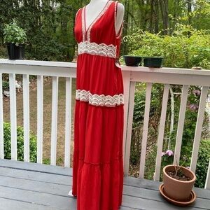 Boho EVA Mendes for NY & Co. Red maxi dress!!